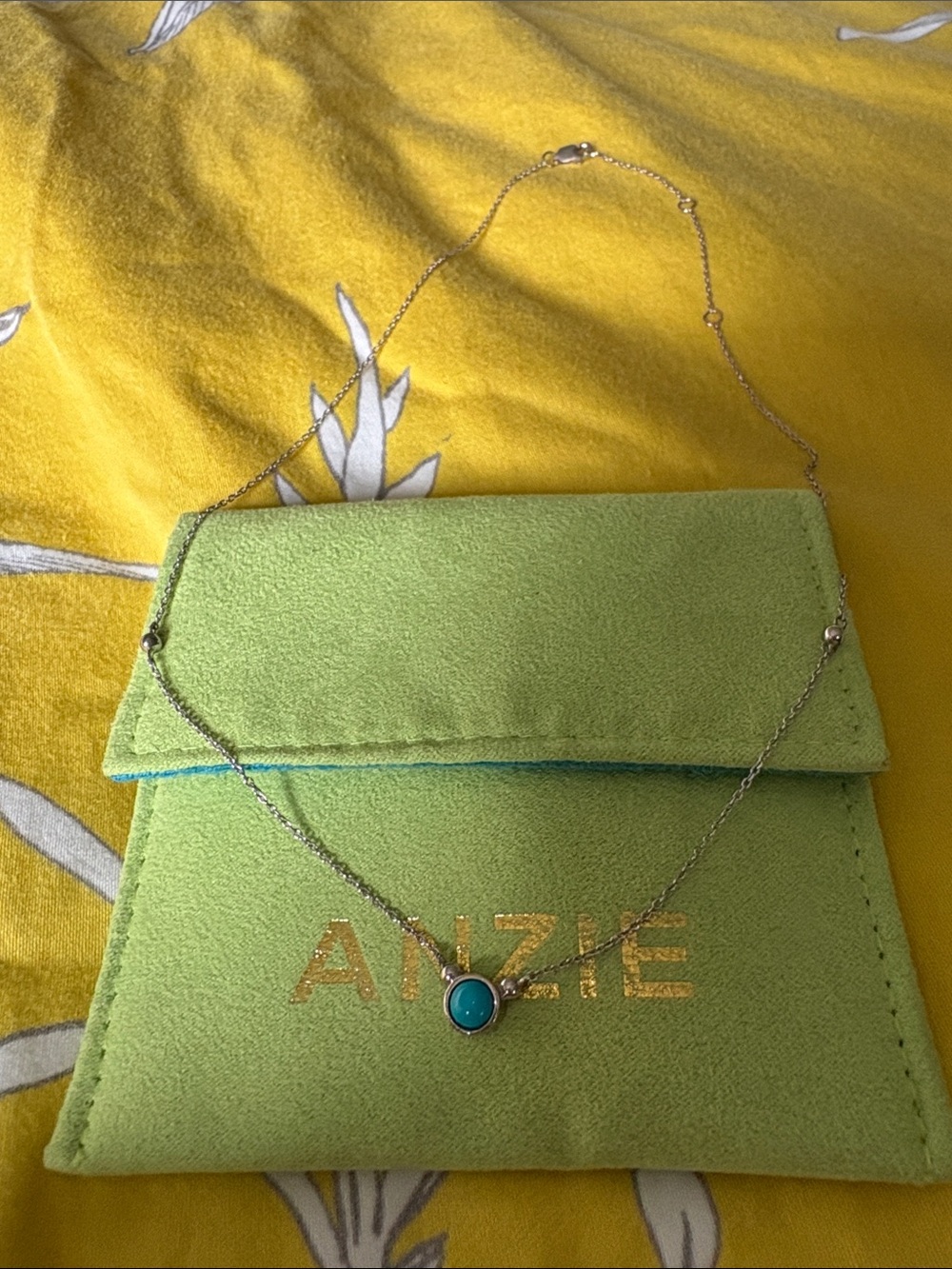 Anzie bonheur ss necklace turqoise - Picture 2 of 5